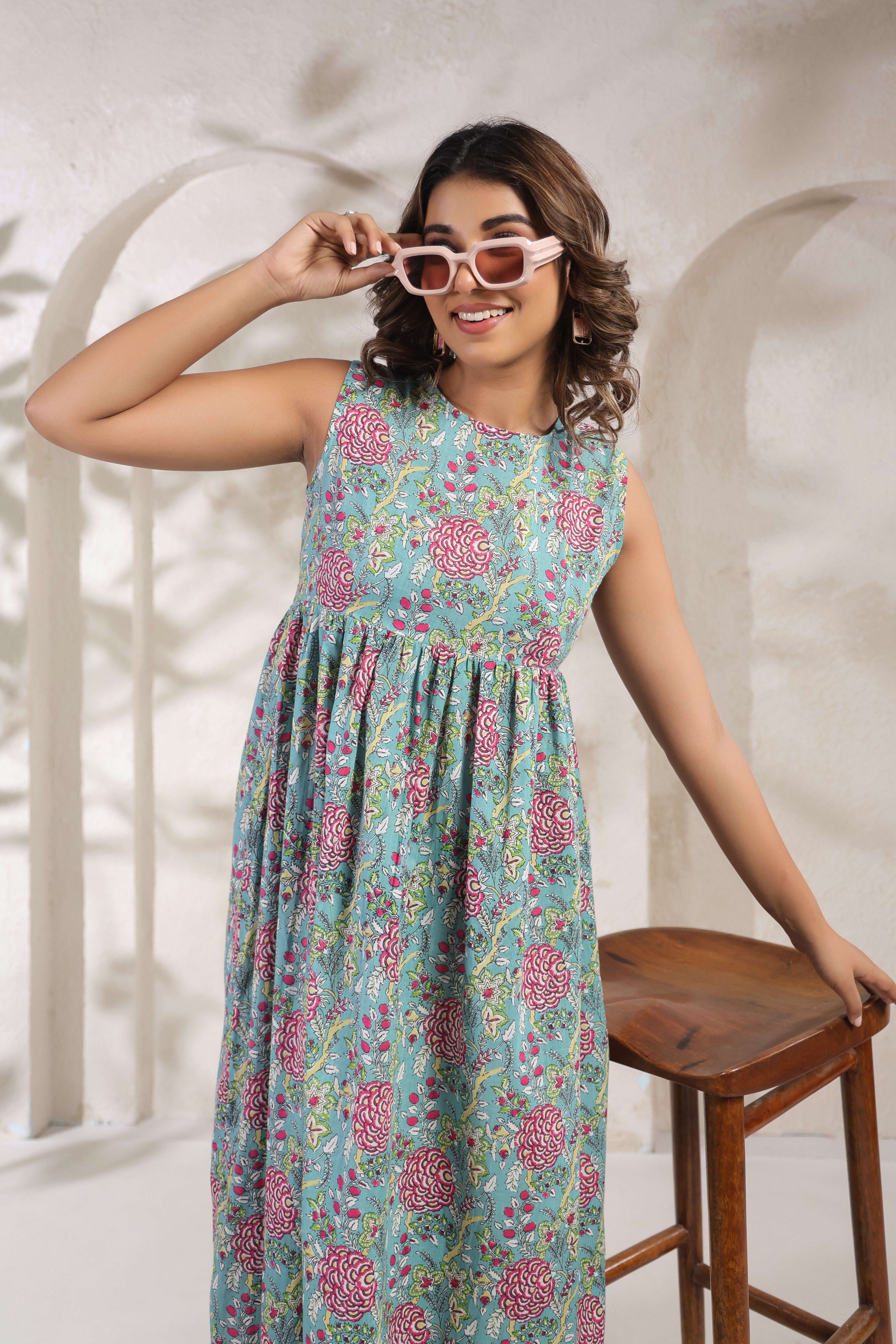 Vibrant Floral Printed Kurti