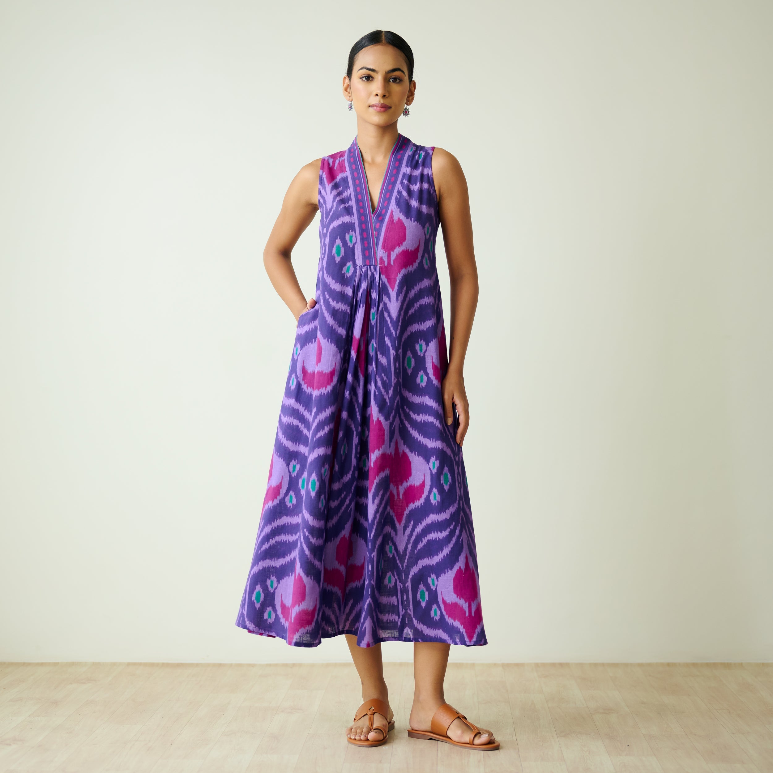 Amara Slub Cotton Sleeveless Dress