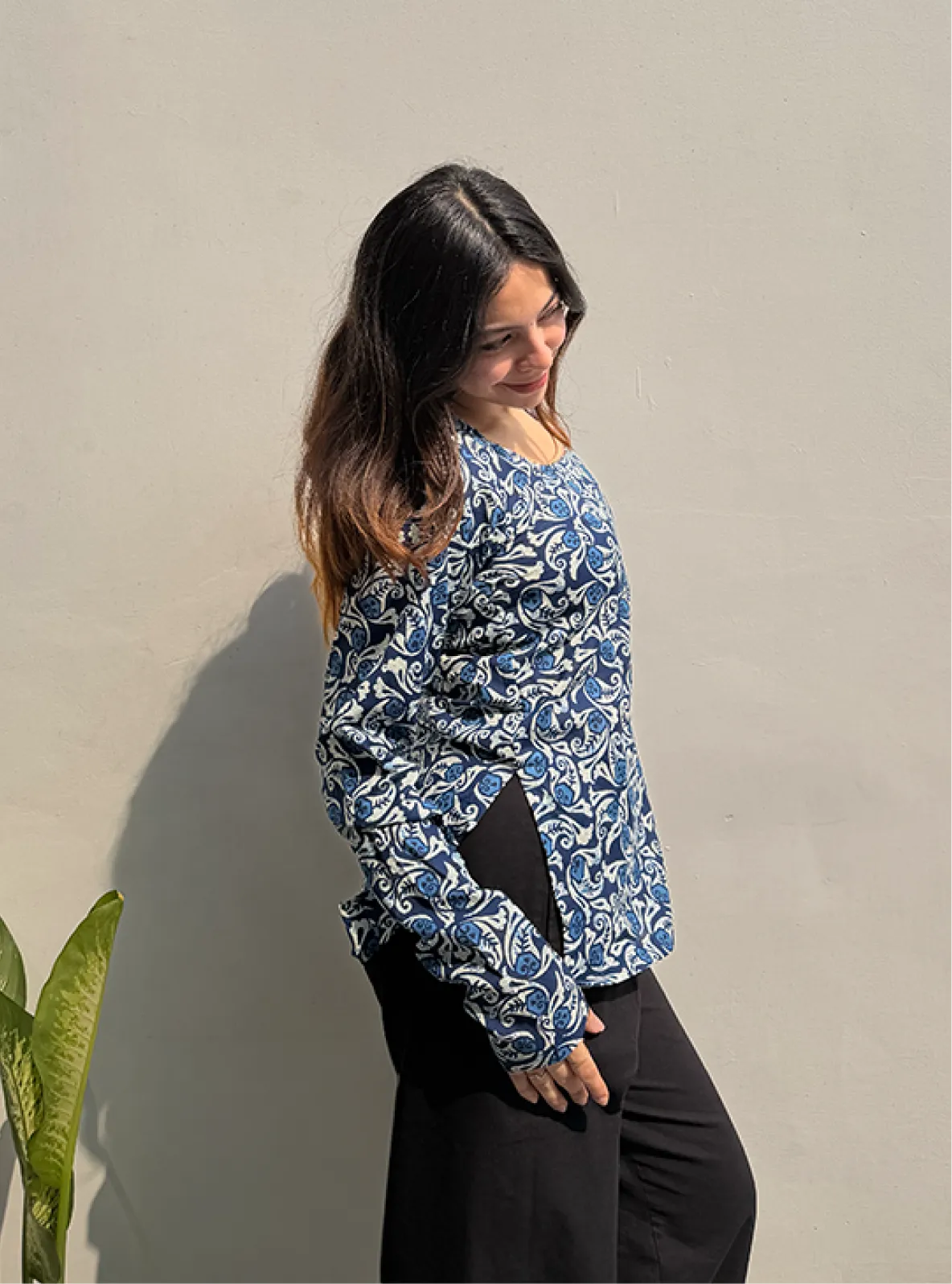 Fasana Boat Neck Kurti