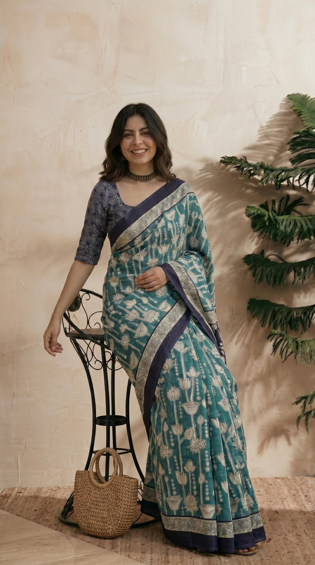 Blue Saree
