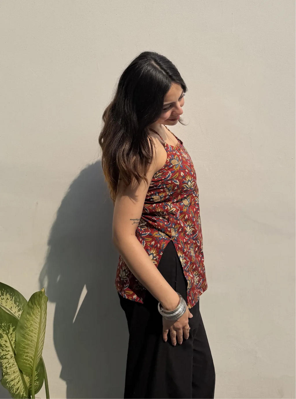 Saanjh Short Sleeveless Kurti