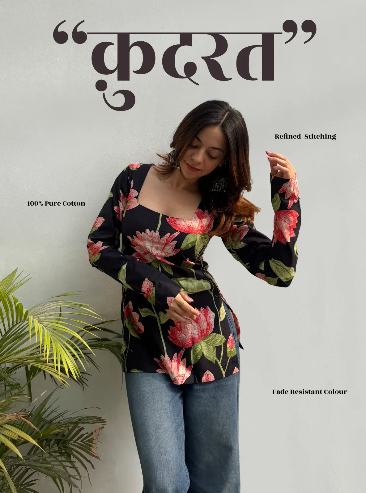 Kudrat Square Neck Kurti