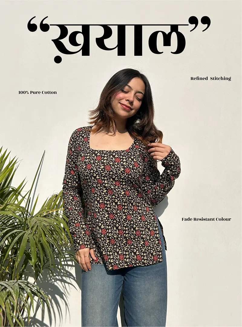 Khayaal Boat Neck Kurti