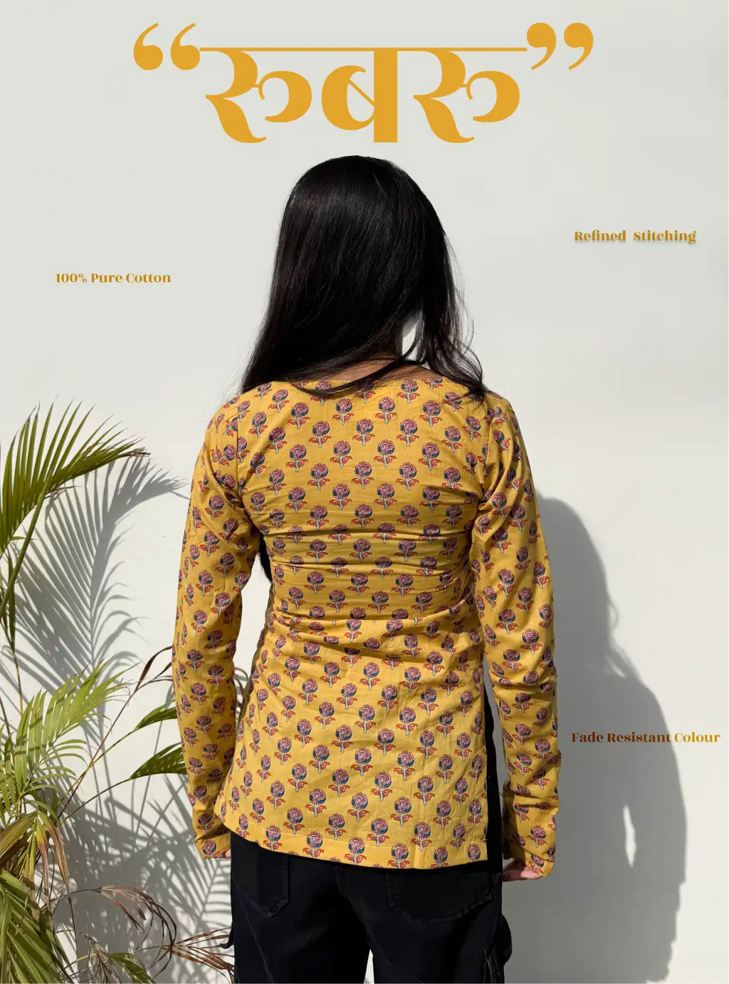 Rubaru Boat Neck Kurti