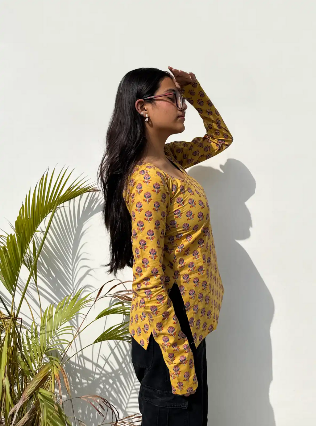 Rubaru Boat Neck Kurti
