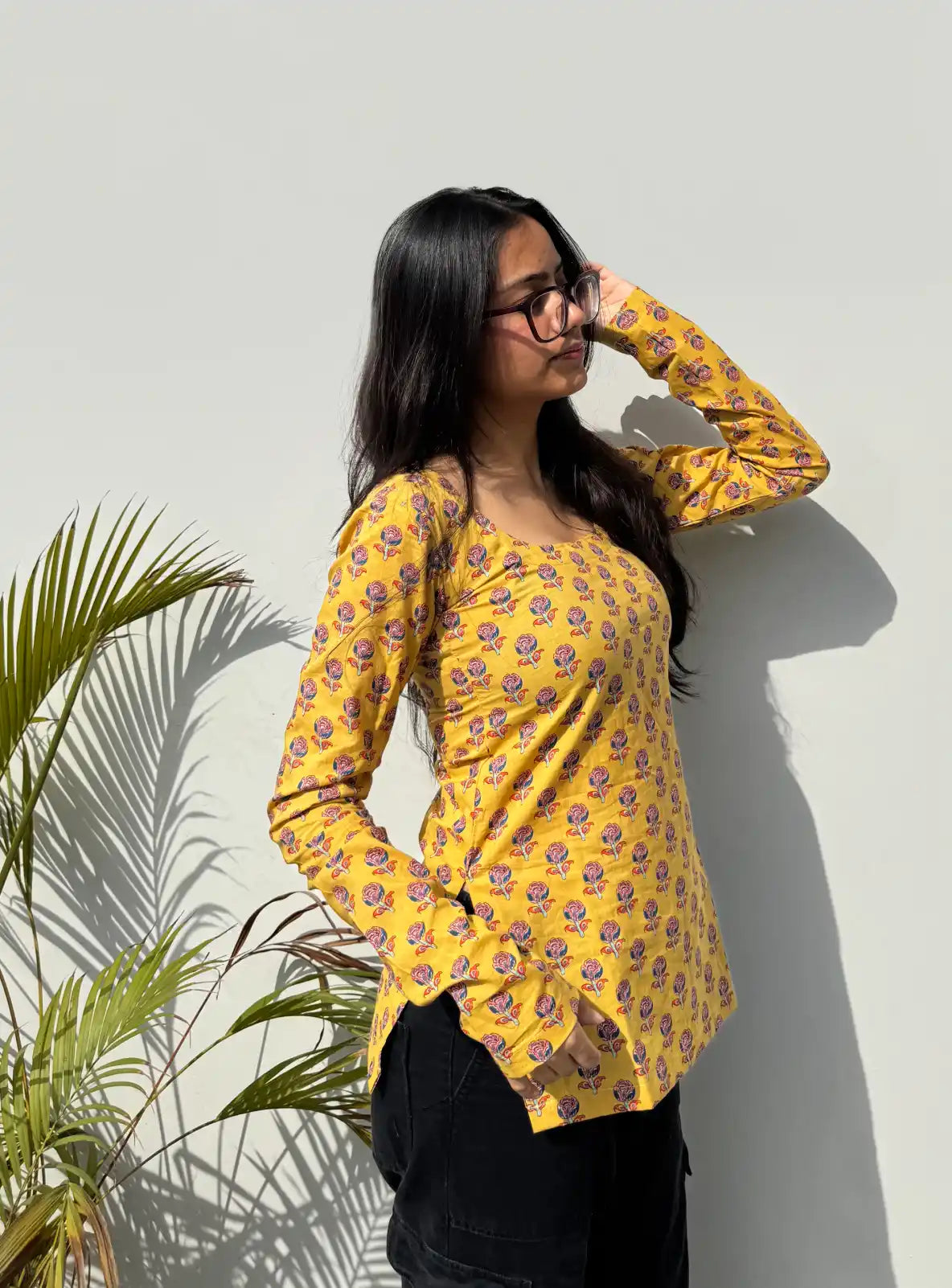 Rubaru Boat Neck Kurti