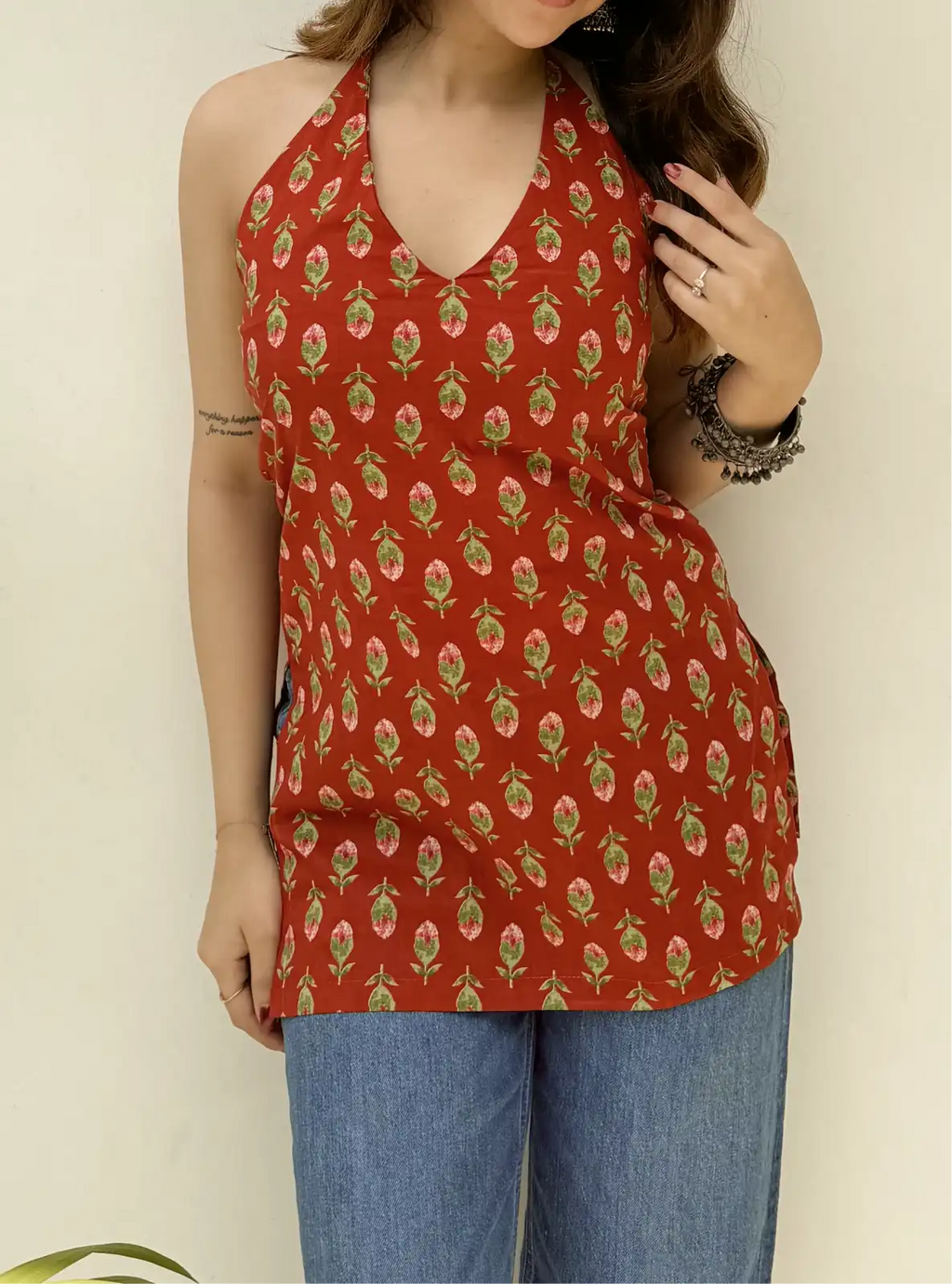 Mayra Halter Neck Kurti