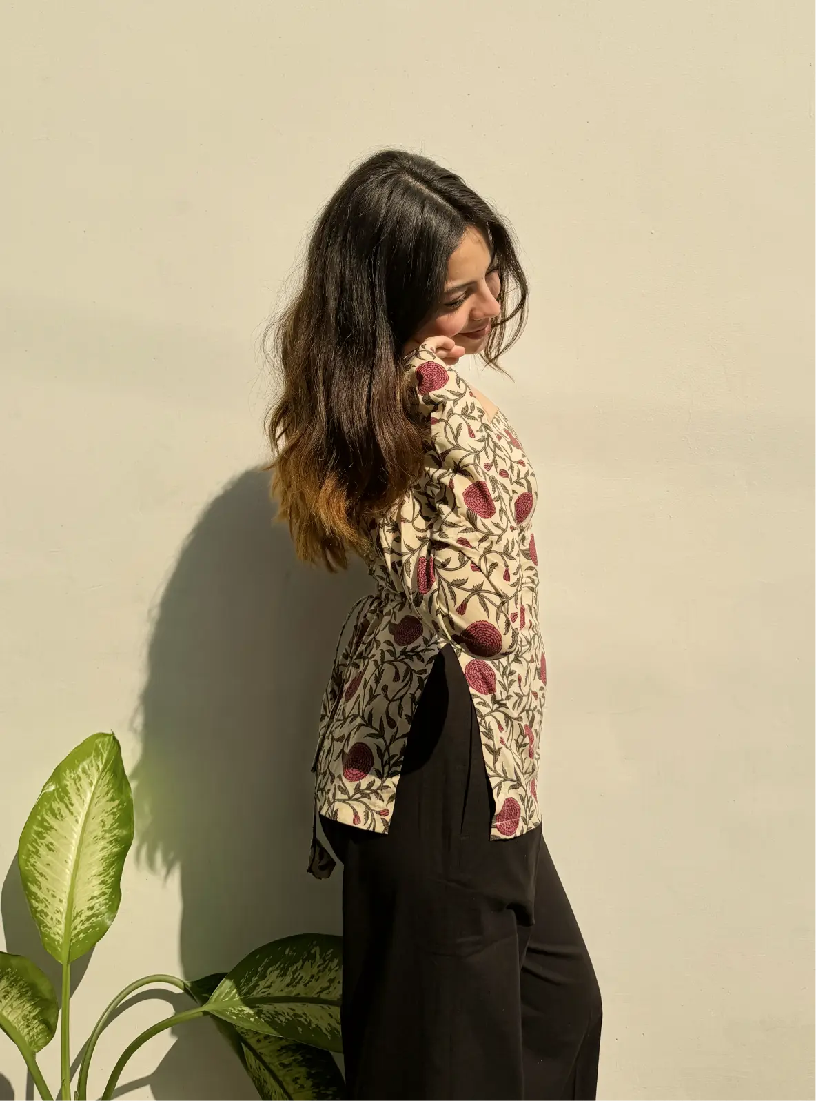Safeena Corset Back Full Sleeves Kurti