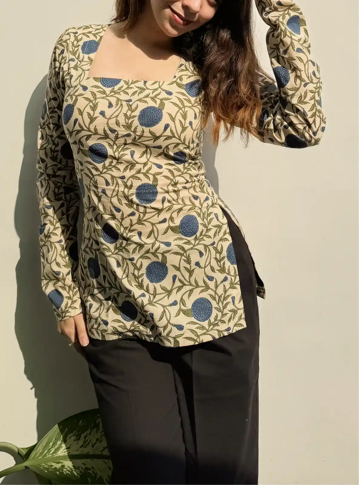 Zariya Corset Back Full Sleeves Kurti