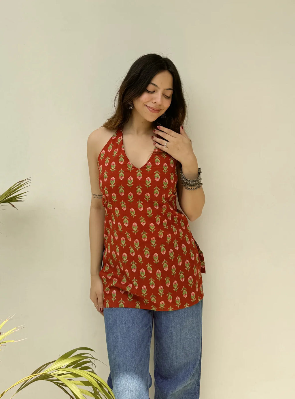 Mayra Halter Neck Kurti