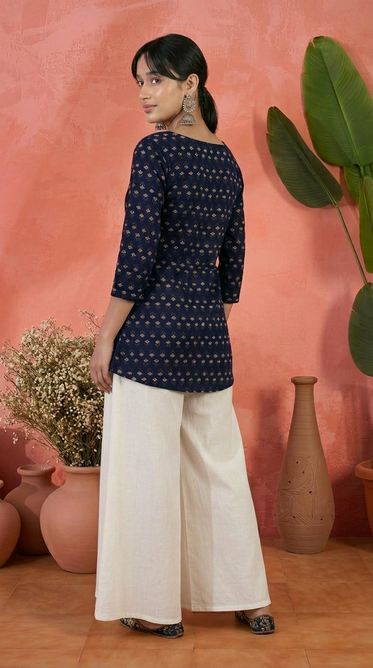 Blue Patti Design Saree