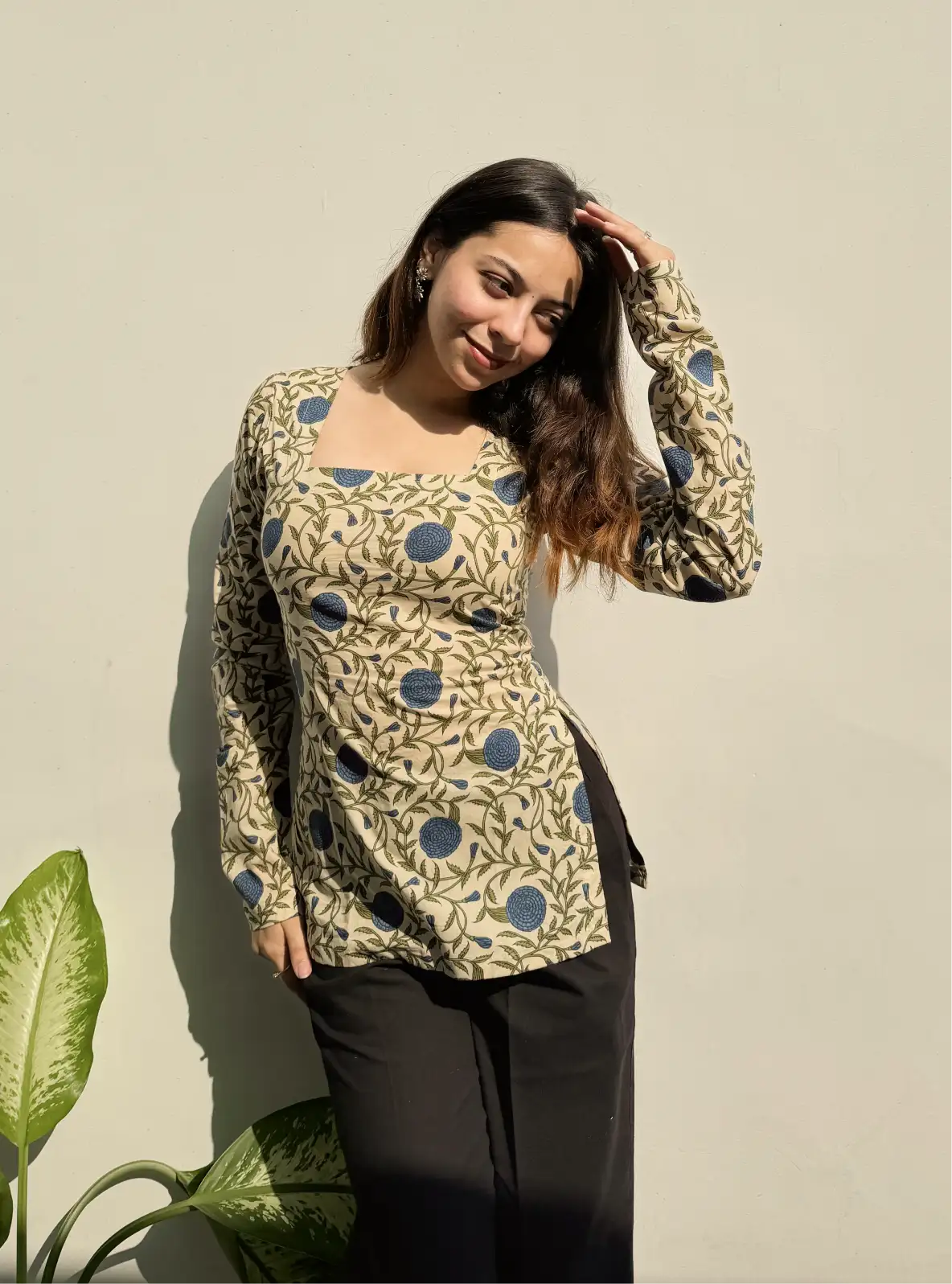 Zariya Corset Back Full Sleeves Kurti