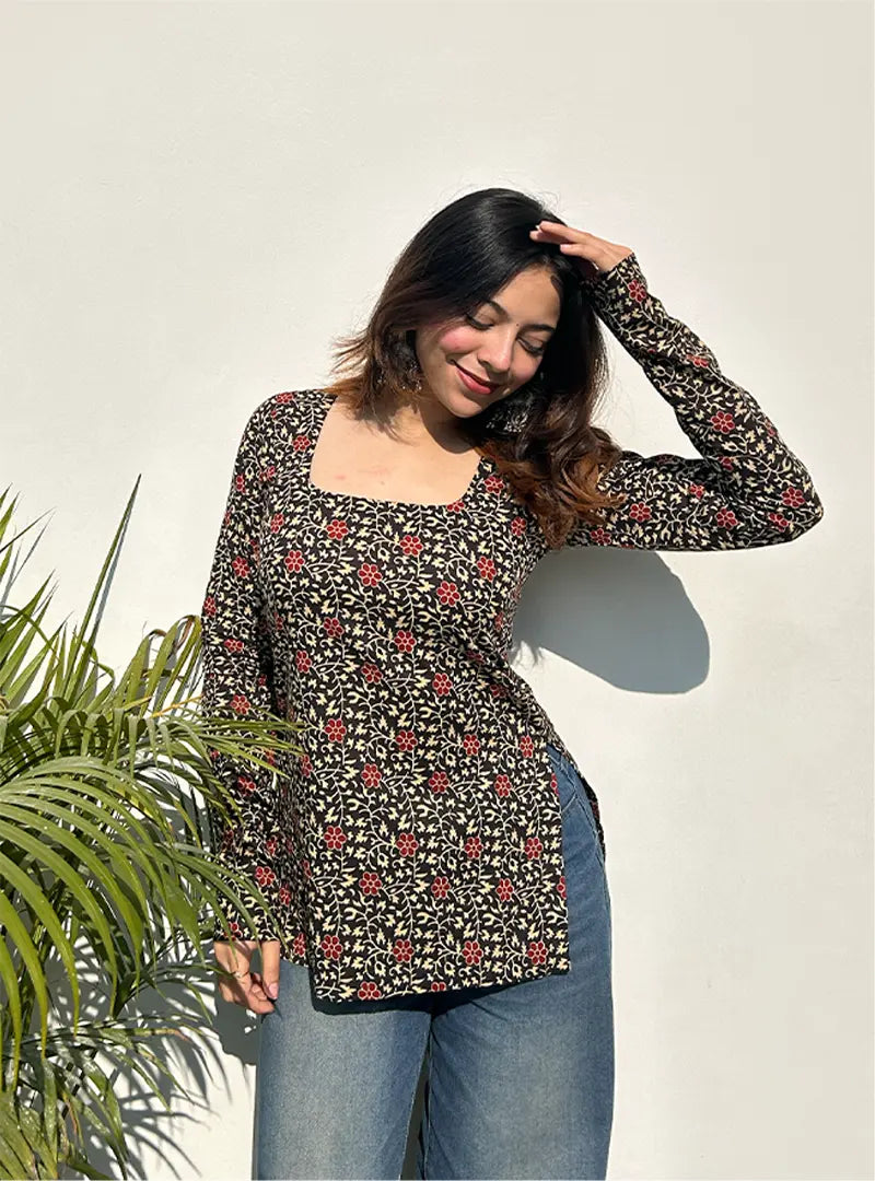 Khayaal Boat Neck Kurti