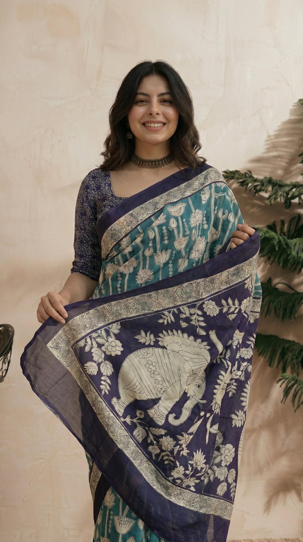 Blue Saree