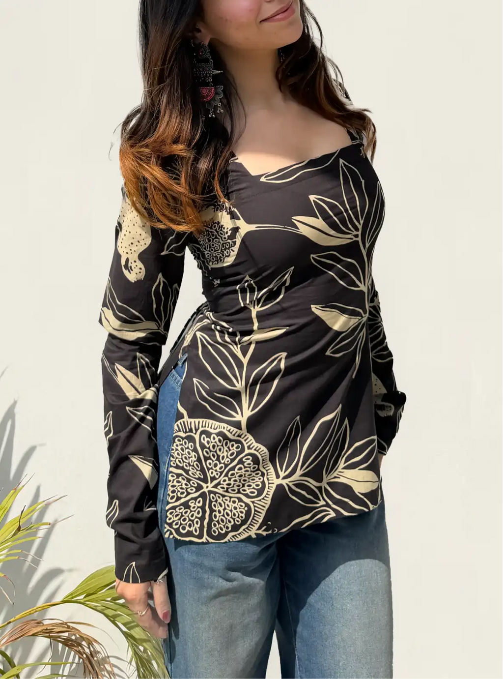 Zareen Corset Back Full Sleeves Kurti
