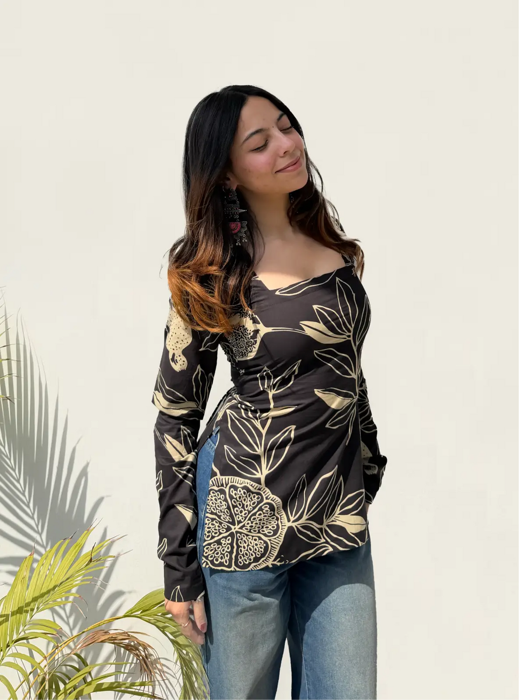 Zareen Corset Back Full Sleeves Kurti