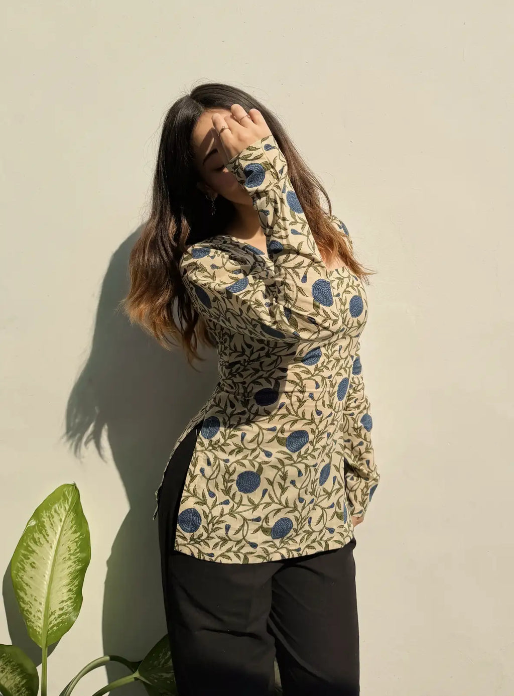 Zariya Corset Back Full Sleeves Kurti