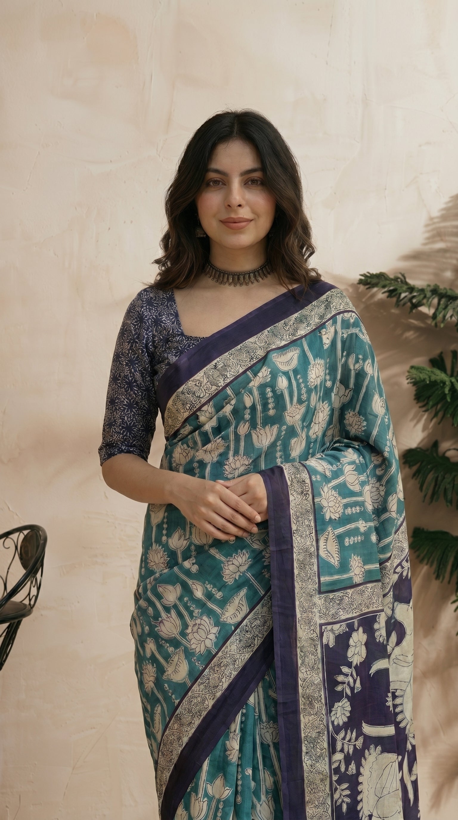 Blue Saree