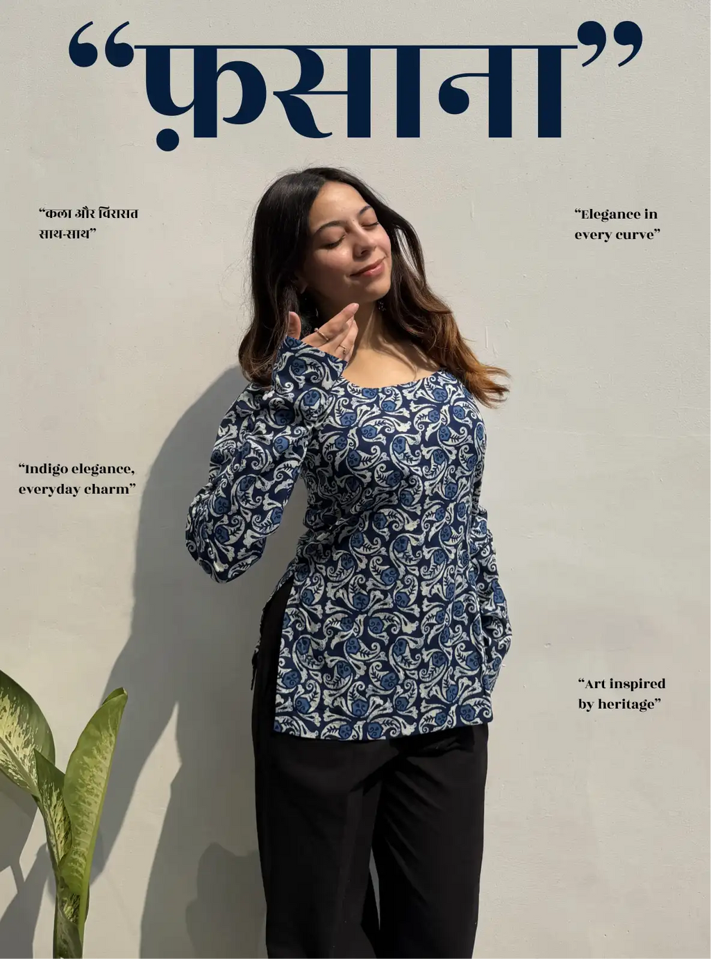 Fasana Boat Neck Kurti