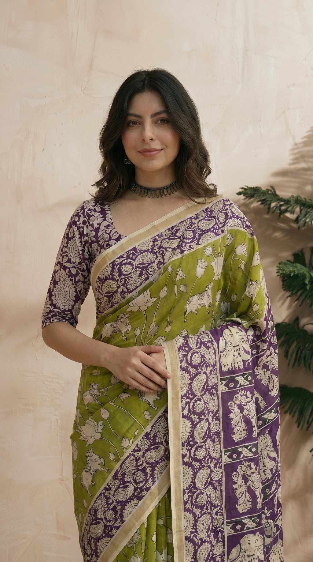 Elephant Pallu Saree
