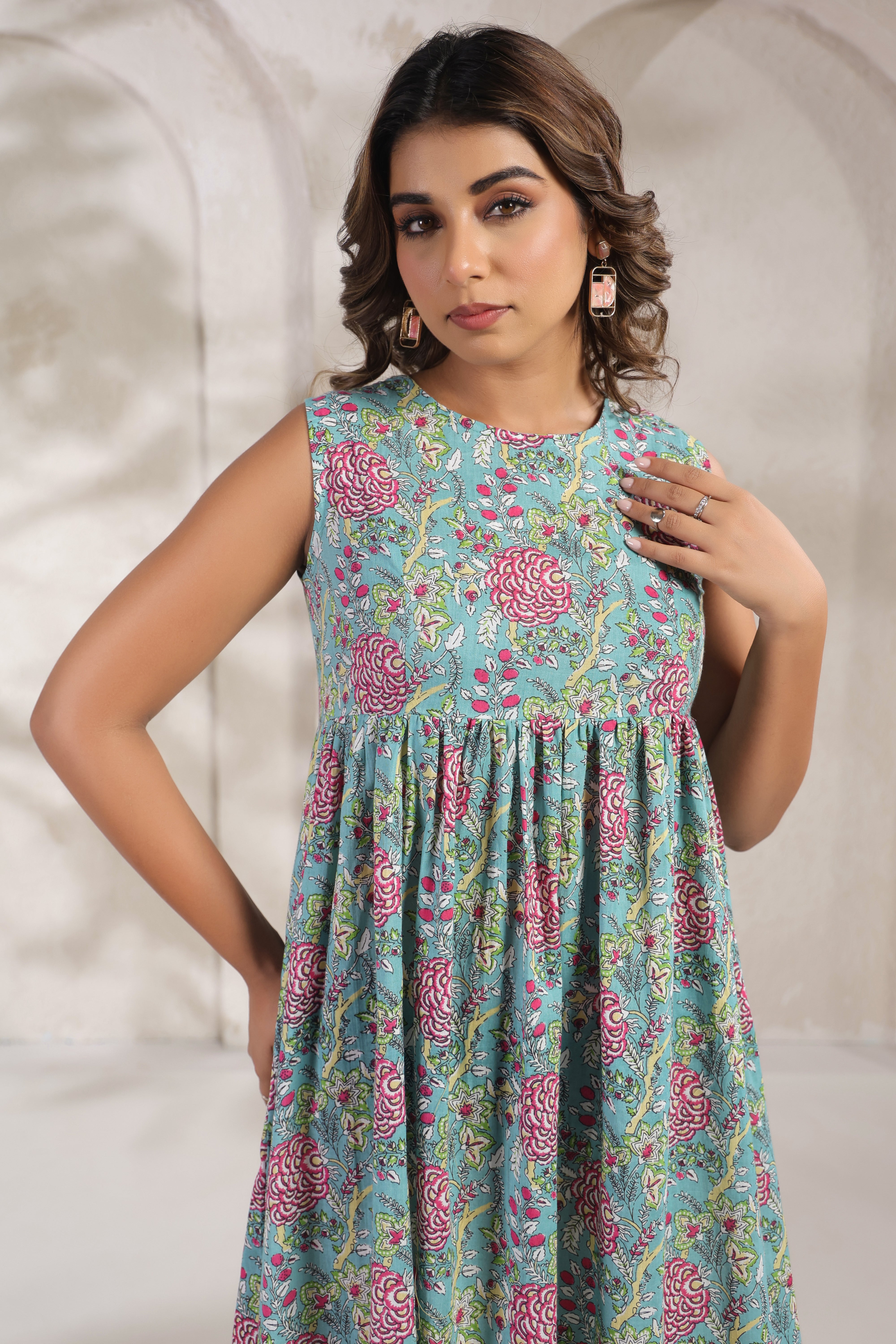 Vibrant Floral Printed Kurti