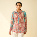 Raga Kota Doria Cotton Shirt - Turquoise