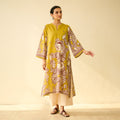 Taal Hand Embroidered Mulmul Cotton Kurta - Yellow