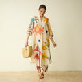 Into the Wilderness Slub Cotton Kurta Set - Cream White