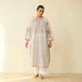 Sunlit Lotus Mulmul Cotton Everyday Kurta - Lilac