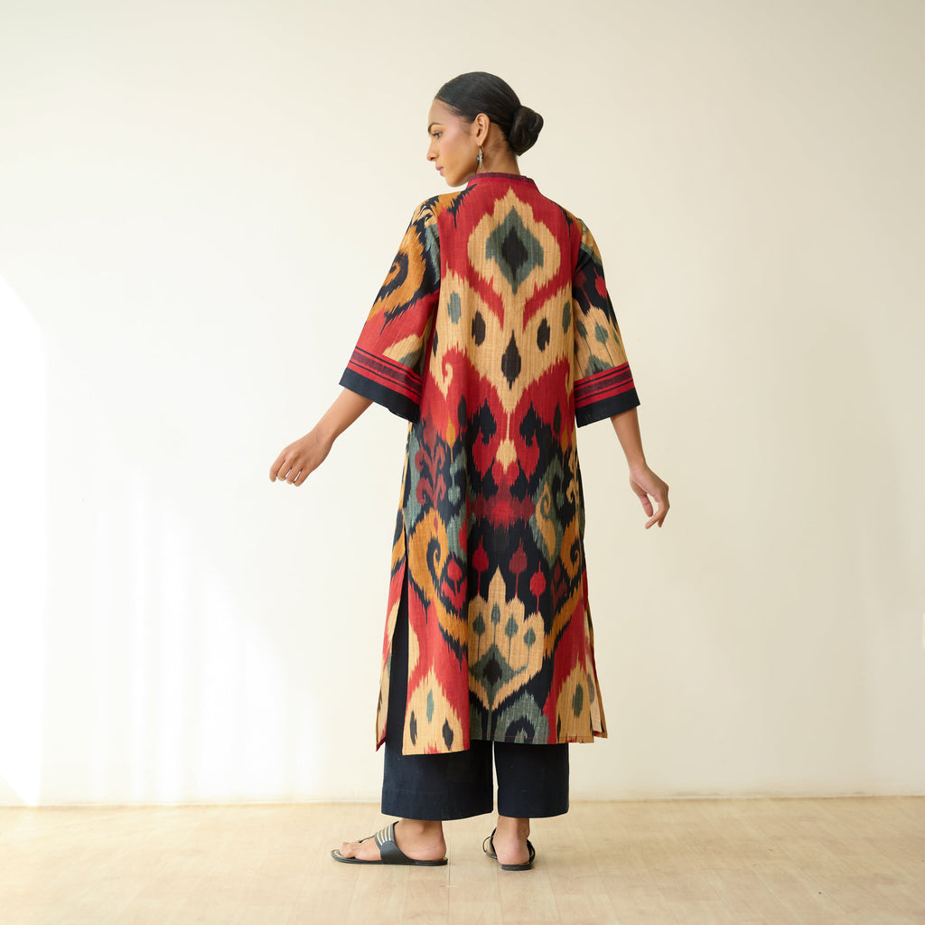 Maheeka Slub Cotton Kurta - Black