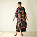 Chitra Modal Satin Kurta - Black
