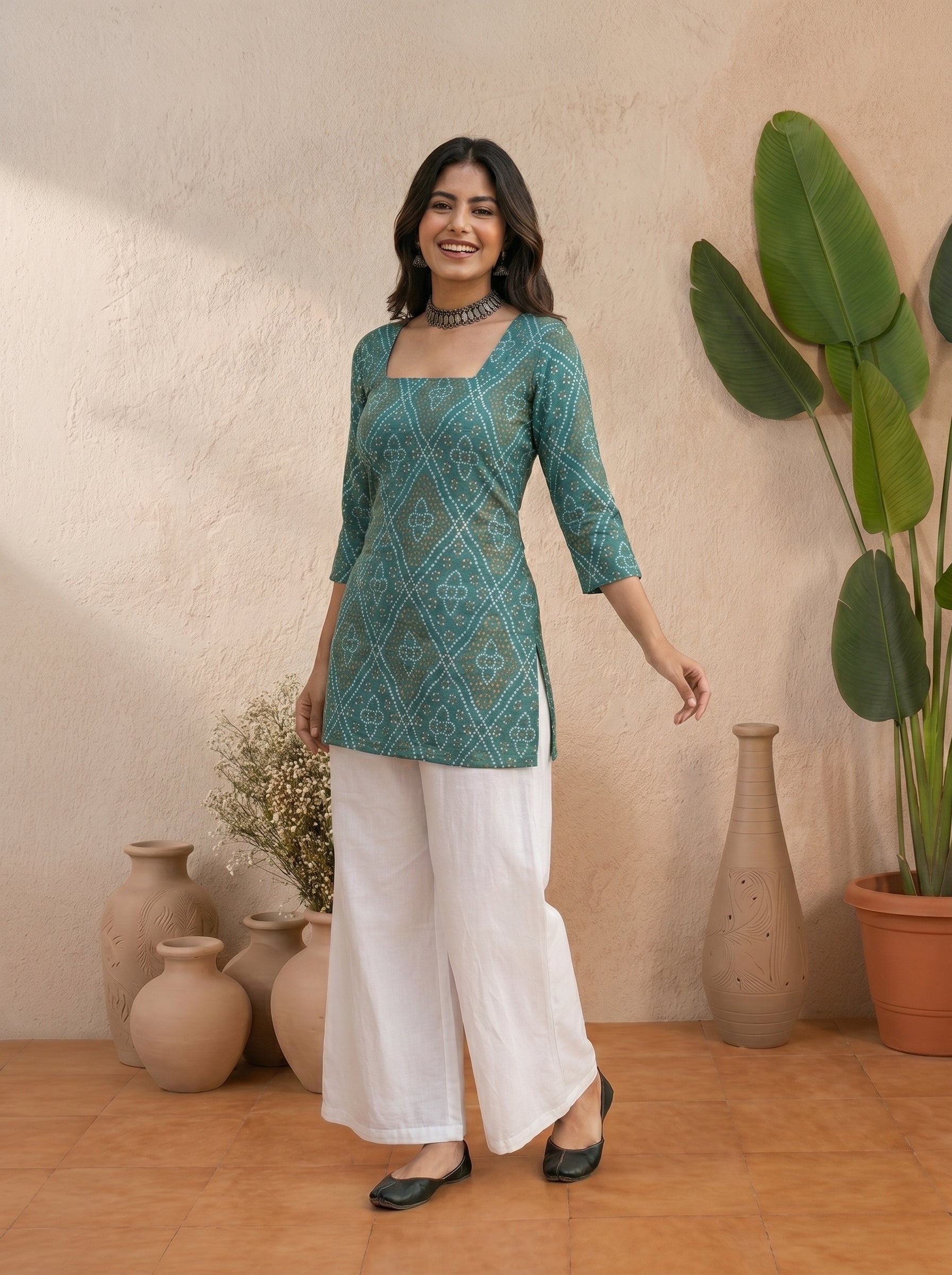 Green Dori Bandhej Saree