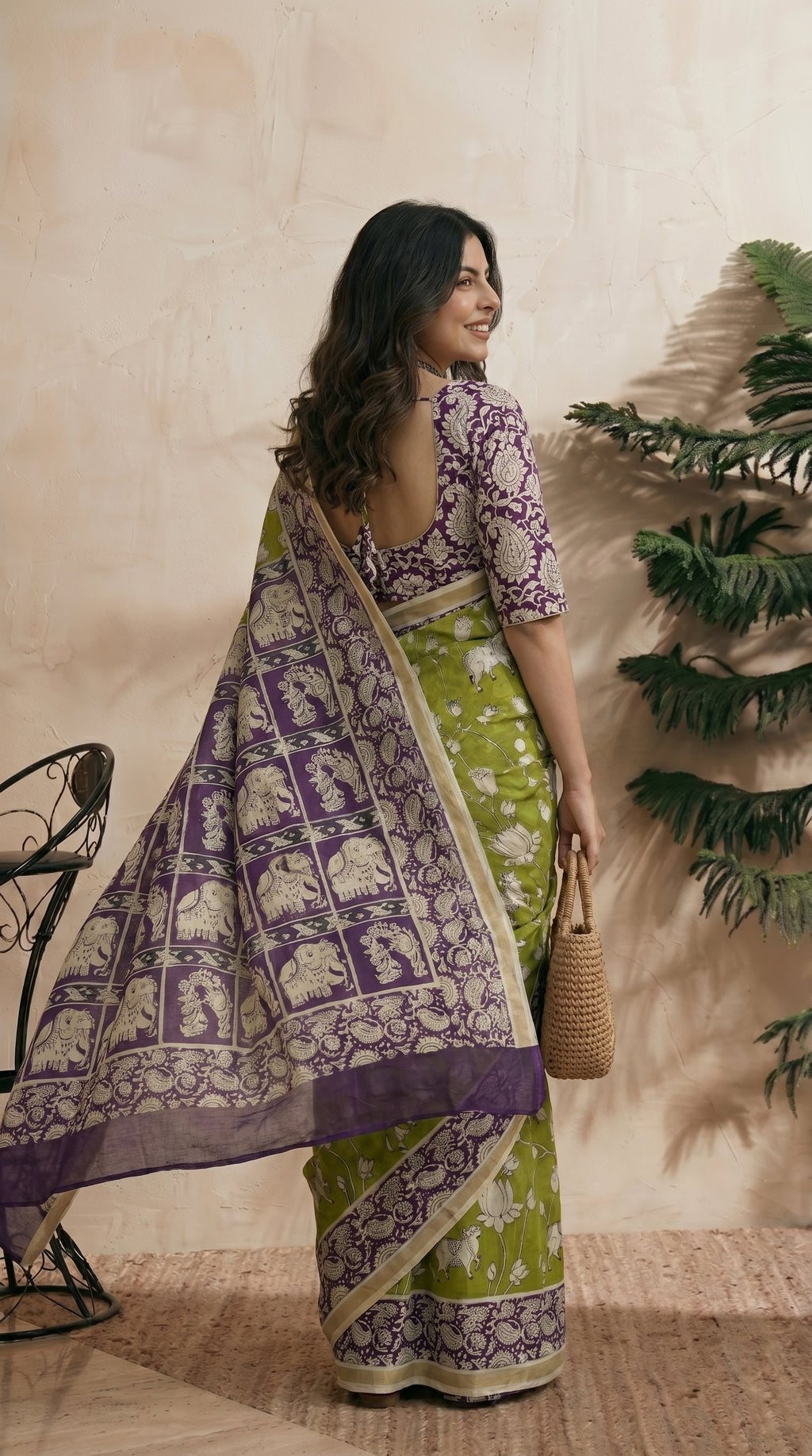 Elephant Pallu Saree