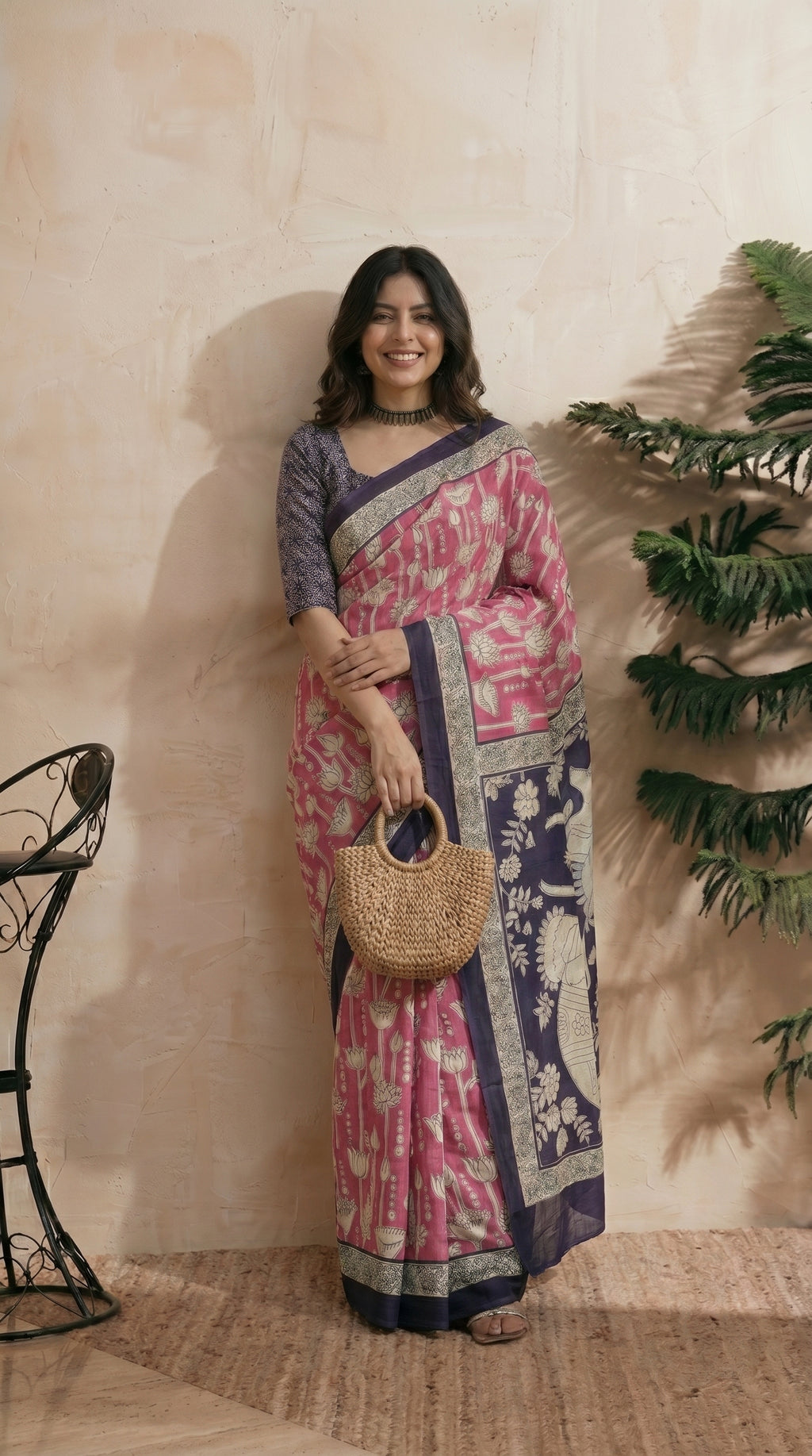 Pink Saree
