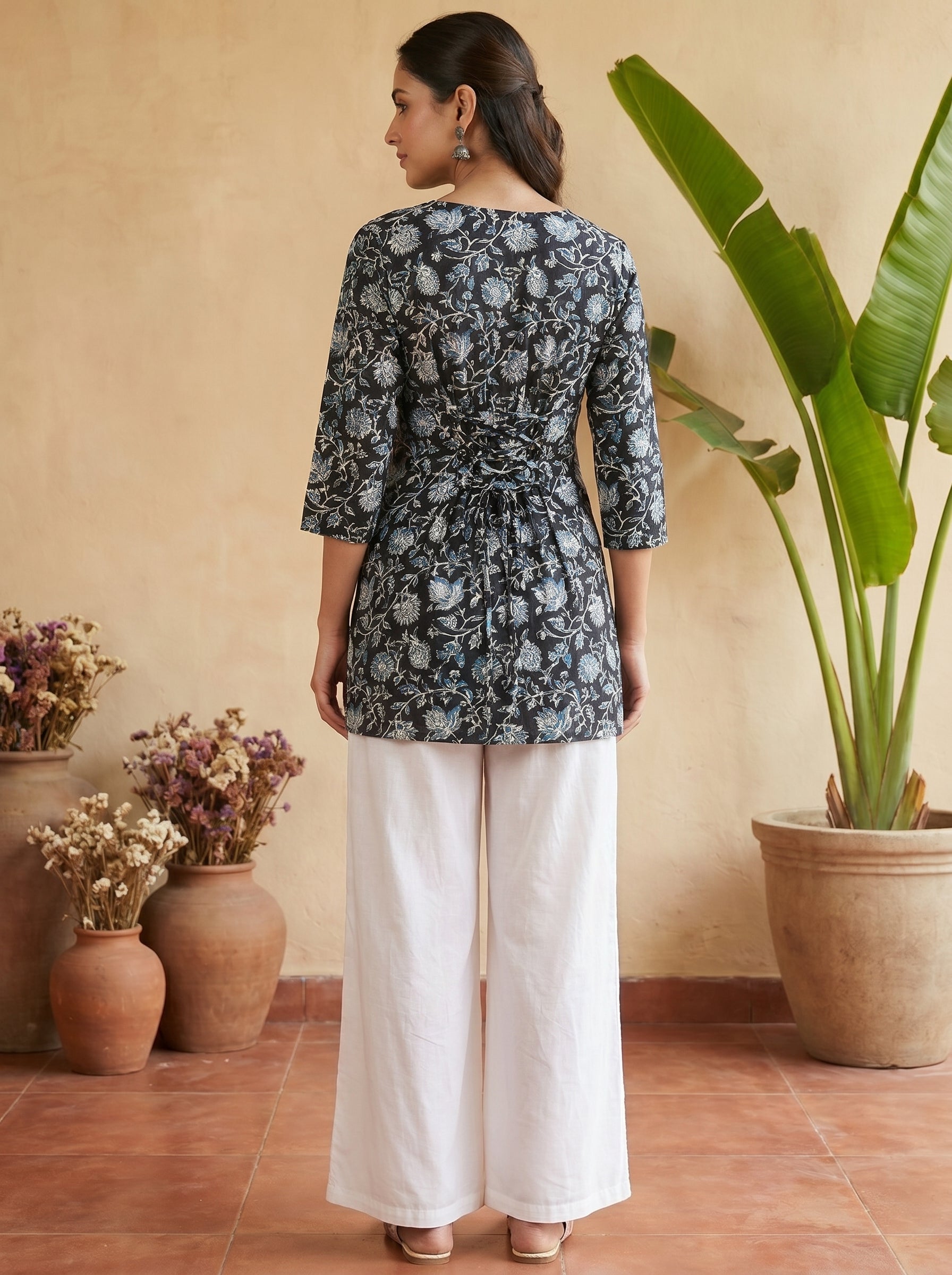 Black Dori Kurti 05 Flower