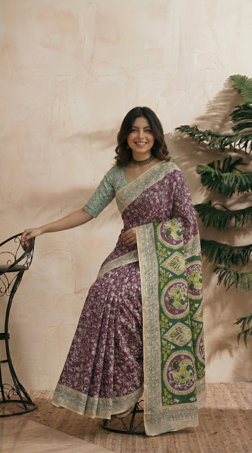 Violet Saree
