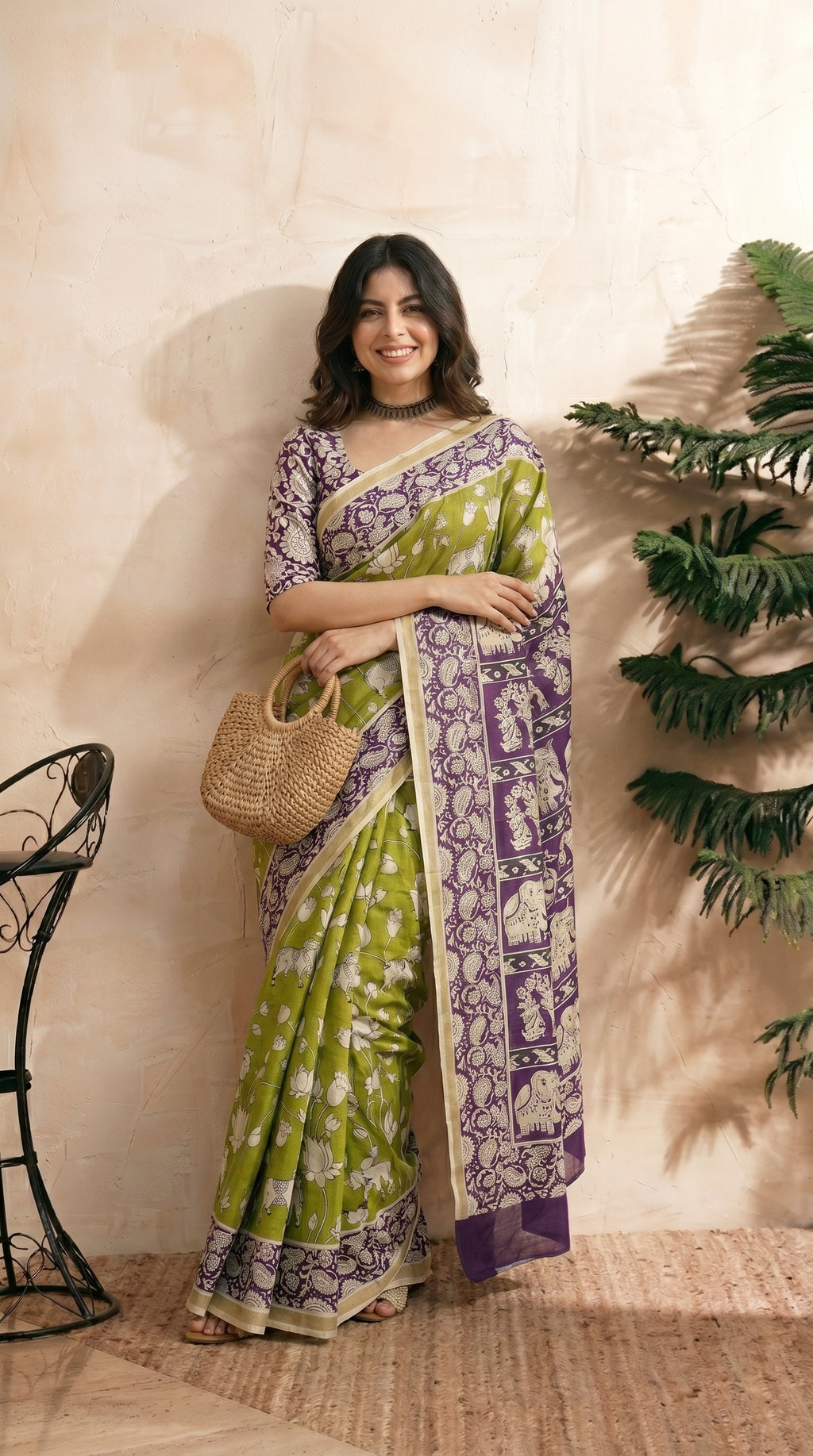 Elephant Pallu Saree