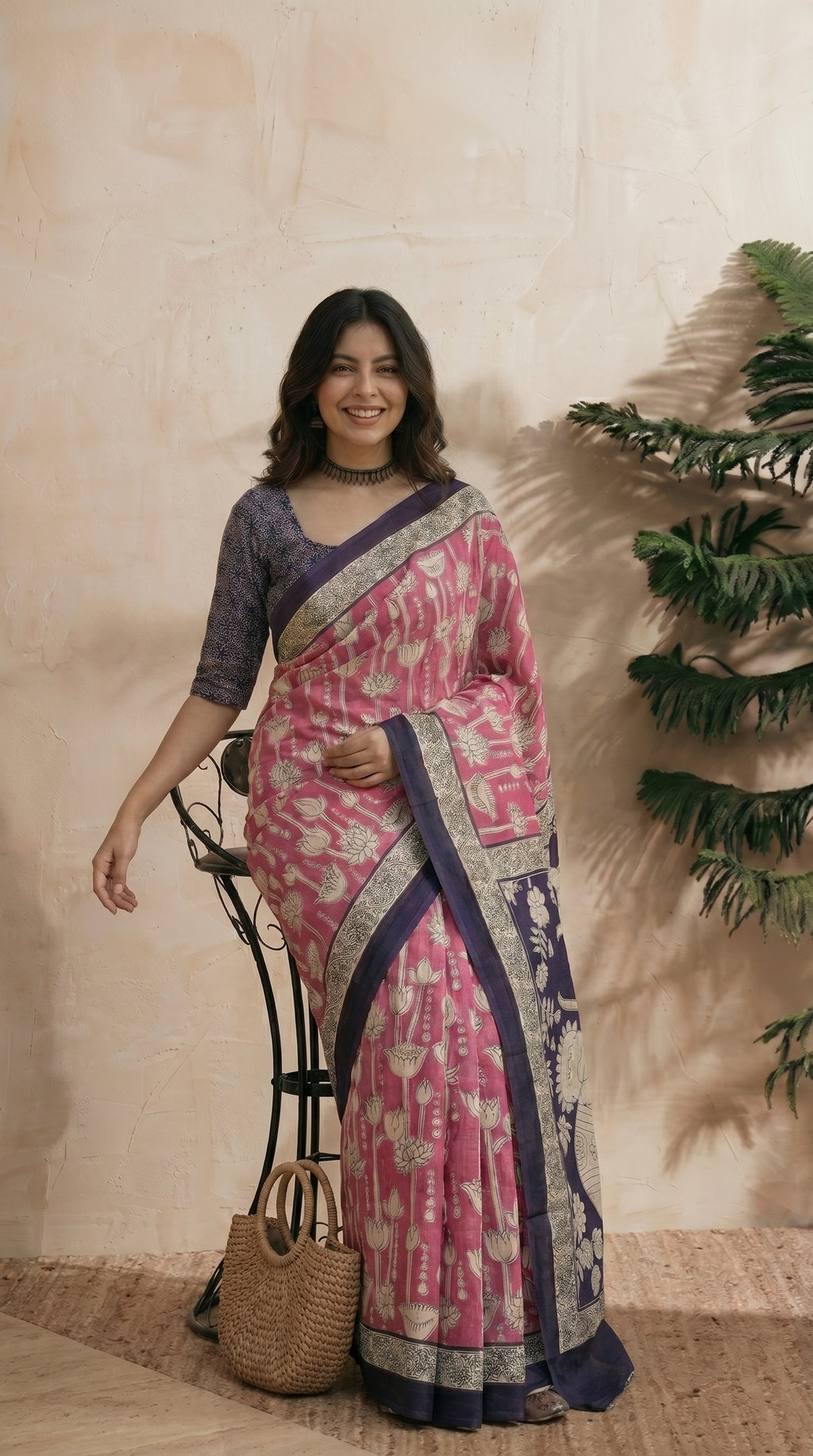 Pink Saree
