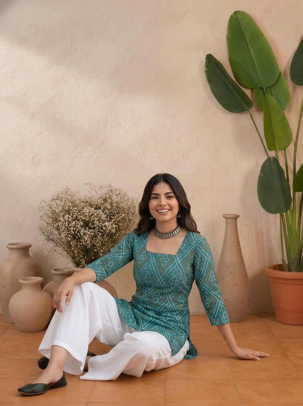 Green Dori Bandhej Saree