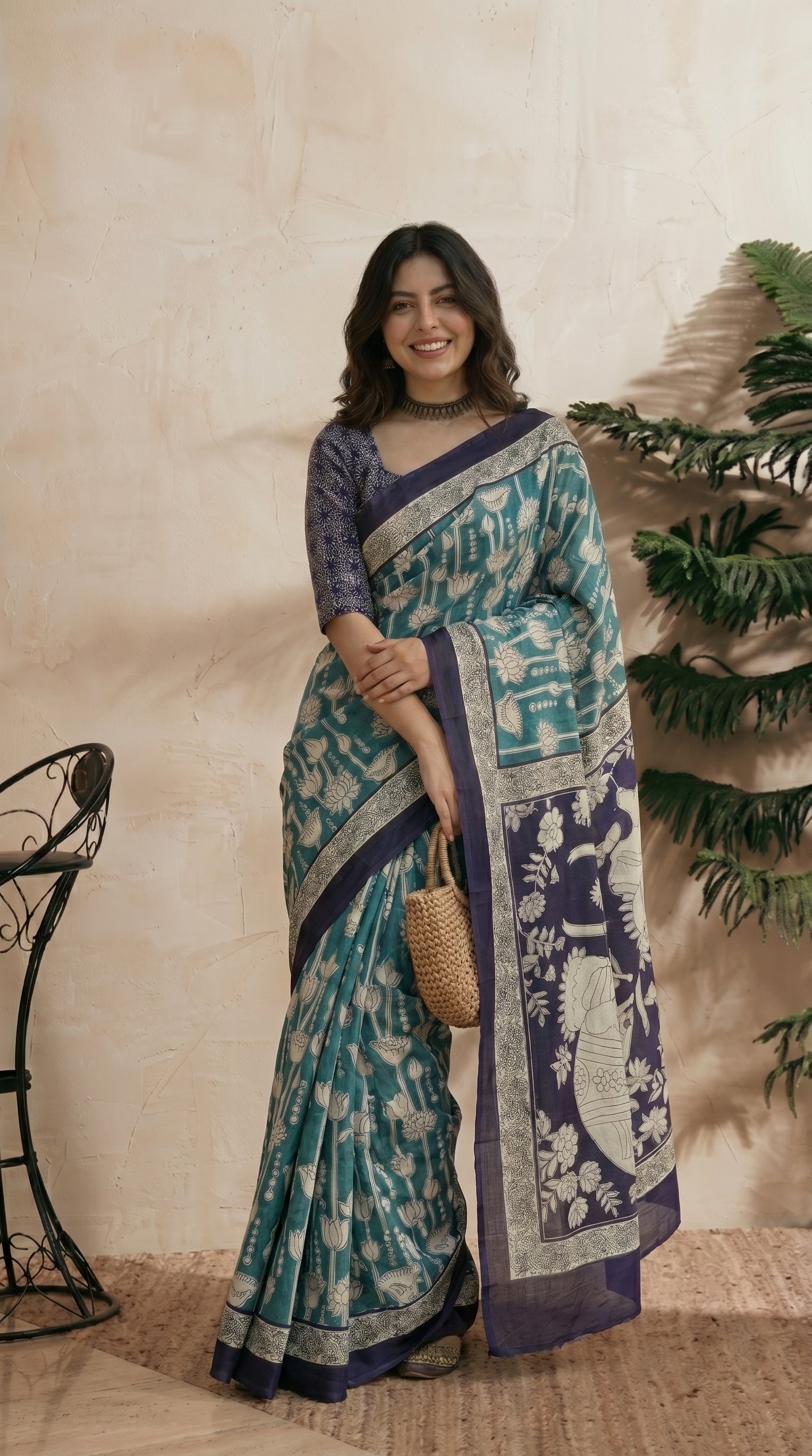 Blue Saree