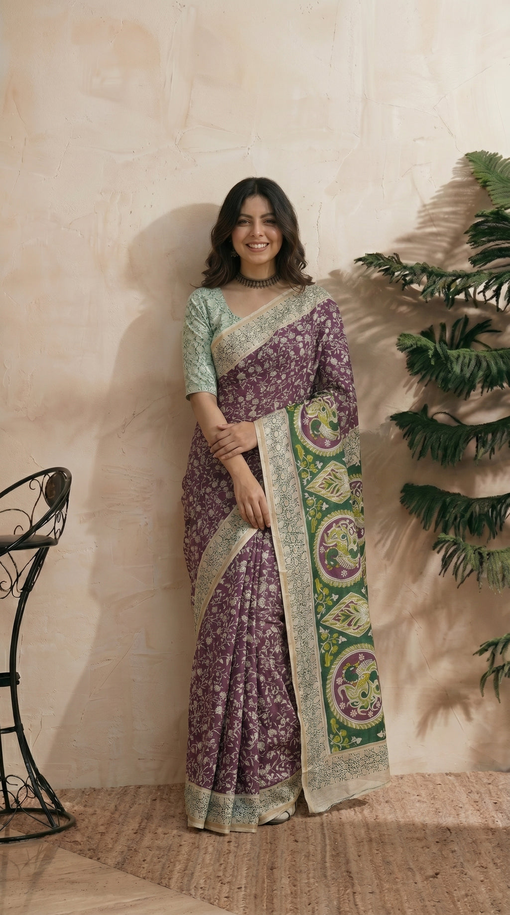 Violet Saree