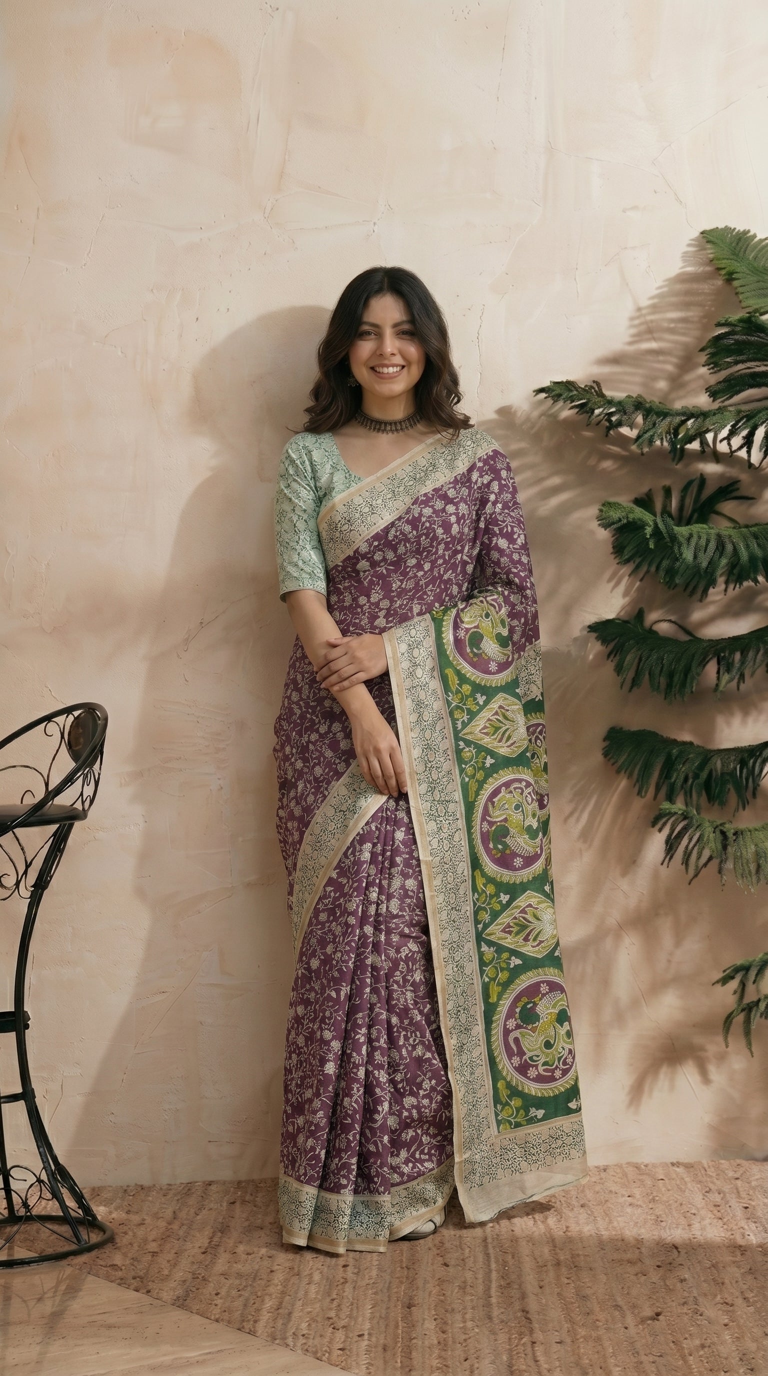 Violet Saree