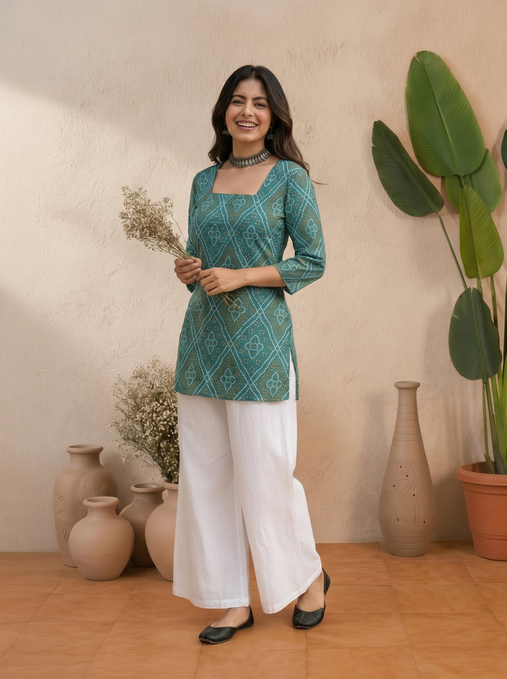 Green Dori Bandhej Saree