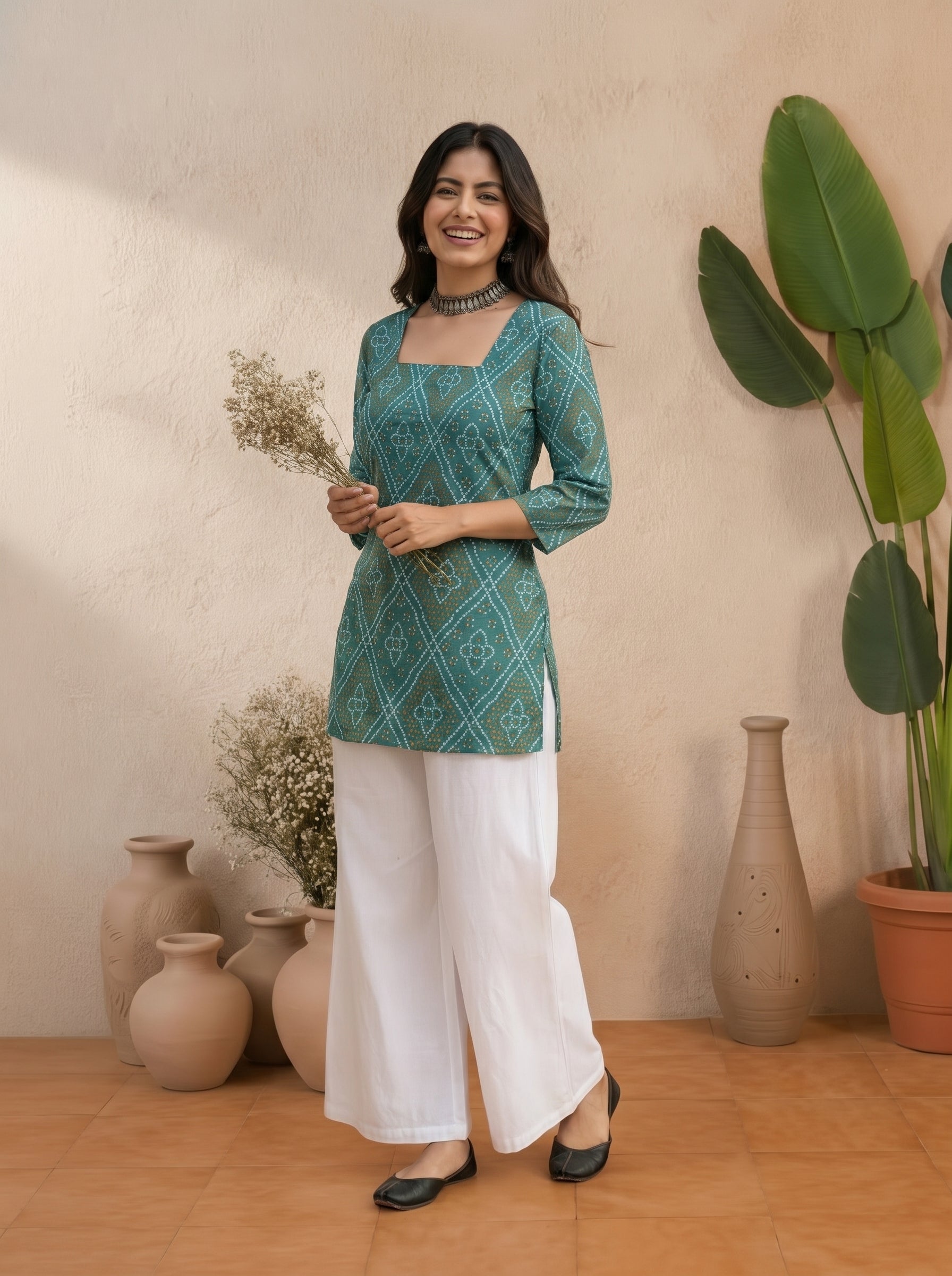 Green Dori Bandhej Saree
