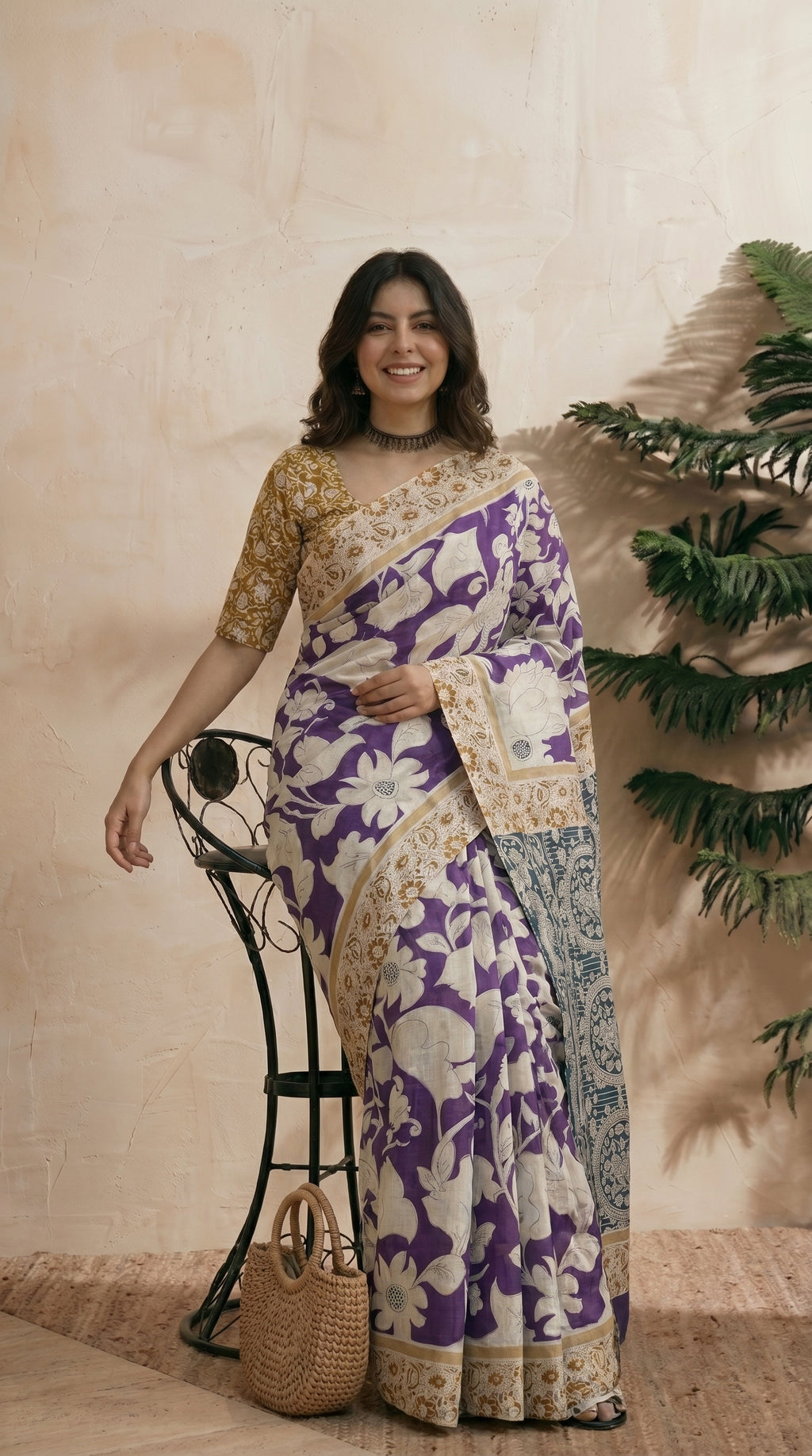 Purple Saree
