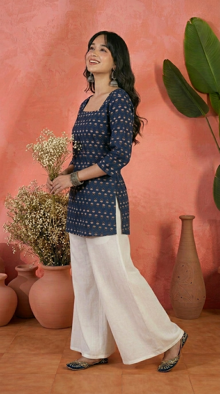 Blue Patti Design Saree
